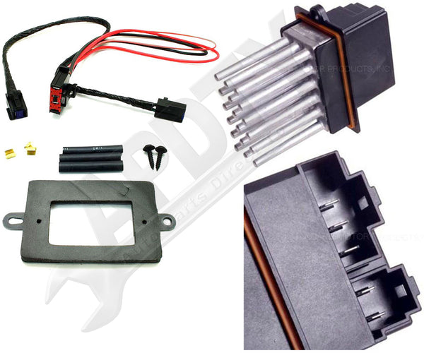 APDTY 5179985AA & 68052436AA Blower Motor Resistor Power Module & Wiring Harness