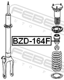 Febest BZD-164F Front Shock Absorber Jounce Bumper