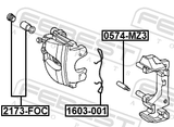 Febest 1603-001 Anti-Rattle Spring, Disc Brake Pads