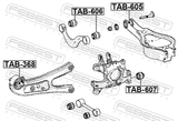 Febest TAB-606 Rear Transverse Rod Bushing