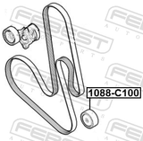 Febest 1088-C100 Pulley Idler Kit