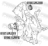 Febest 0190-1URFE Belt Tensioner