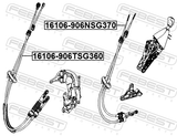 Febest 16106-906TSG360 Transmission Gear Change Cable