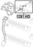 Febest 1281-HD Clutch Master Cylinder