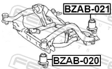 Febest BZAB-021 Subframe Rear Bushing