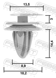 Febest 88570-005 Retainer Clip