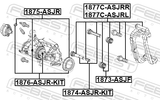 Febest 1874-ASJR-KIT Rear Caliper Slide Pin Kit
