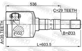 Febest 0211-QR25MTRH Inner CV Joint Right 35X43X29