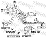 Febest 0525-GJLOWR Rear Lower Transverse Link