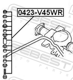 Febest 0423-V45WR Rear Stabilizer Link / Sway Bar Link