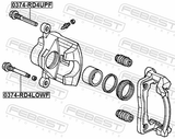 Febest 0374-RD4UPF Front Caliper Slide Pin