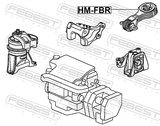 Febest HM-FDR Rear Engine Mount At