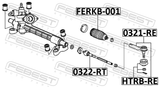 Febest 0322-RT Steering Tie Rod