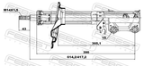 Febest 01660973RL Shock Absorber Rear Left