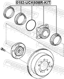 Febest 0182-UCK60MR-KIT Rear Wheel Hub Kit