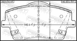 Febest 3501-FY11F Pad Kit, Disc Brake, Front - Kit