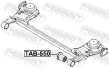 Febest TAB-550 Rear Crossmember Bushing