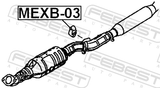 Febest MEXB-03 Exhaust Pipe Support