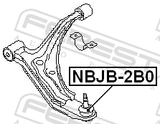 Febest NBJB-2B0 Ball Joint Boot 27X20X16