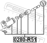 Febest 0280-R51 Clutch Slave Cylinder