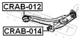 Febest CRAB-014 Front Bushing, Front Control Arm