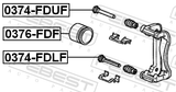 Febest 0374-FDUF Front Caliper Slide Pin