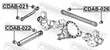 Febest CDAB-026 Rear Transverse Rod Bushing
