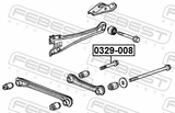 Febest 0329-008 Camber Adjusting Eccentric Bolt