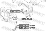 Febest 1950-004R Link, Height Control Sensor