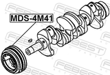 Febest MDS-4M41 Crankshaft Pulley 4M41