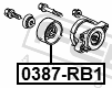 Febest 0387-RB1 Tension Pulley