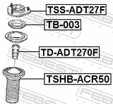 Febest TB-003 Front Shock Absorber Bearing