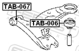 Febest TAB-006 Rear Bushing, Front Control Arm