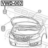 Febest VWD-002 Bumper Hood