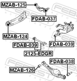 Febest 2125-EDGR Rear Transverse Link