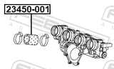 Febest 23450-001 Intake Manifold Hose