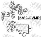 Febest 2382-GVMR Rear Wheel Hub D30
