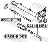 Febest NRKB-B10RS Steering Gear Boot