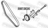 Febest 0487-DE3A Tension Pulley