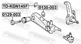 Febest TD-KDN145F Front Shock Absorber Jounce Bumper