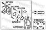 Febest 0476-KB4F Front Caliper Piston D60.5