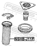 Febest NSHB-J11F Front Shock Absorber Boot