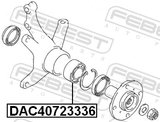 Febest DAC40723336 Front Wheel Bearing 40X72X33X36