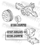 Febest 0190-2GRFE Belt Tensioner