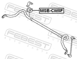 Febest MSB-CW8F Front Stabilizer Bar Bush D22