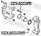 Febest 1274-ACCUPF Front Caliper Slide Pin