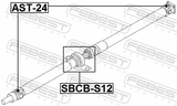 Febest SBCB-S12 Drive Shaft Center Support Bearing