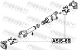 Febest ASIS-66 Cross Shaft Joint, Drive Shaft 33X93