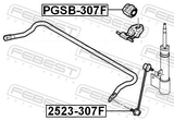 Febest PGSB-307F Front Stabilizer Bar Bush D21