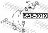 Febest SAB-001X Rear Bushing, Front Control Arm